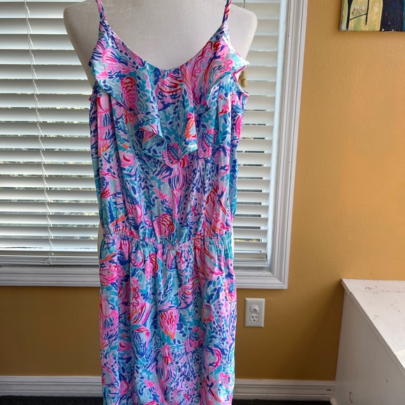 Lily Pulitzer Zana Romper Multi Treasure Trove - Picture 4 of 5